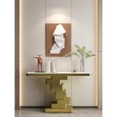 意式 玄关桌轻奢岩板现代简约玄关台靠墙入户端景台高端设计玄关柜