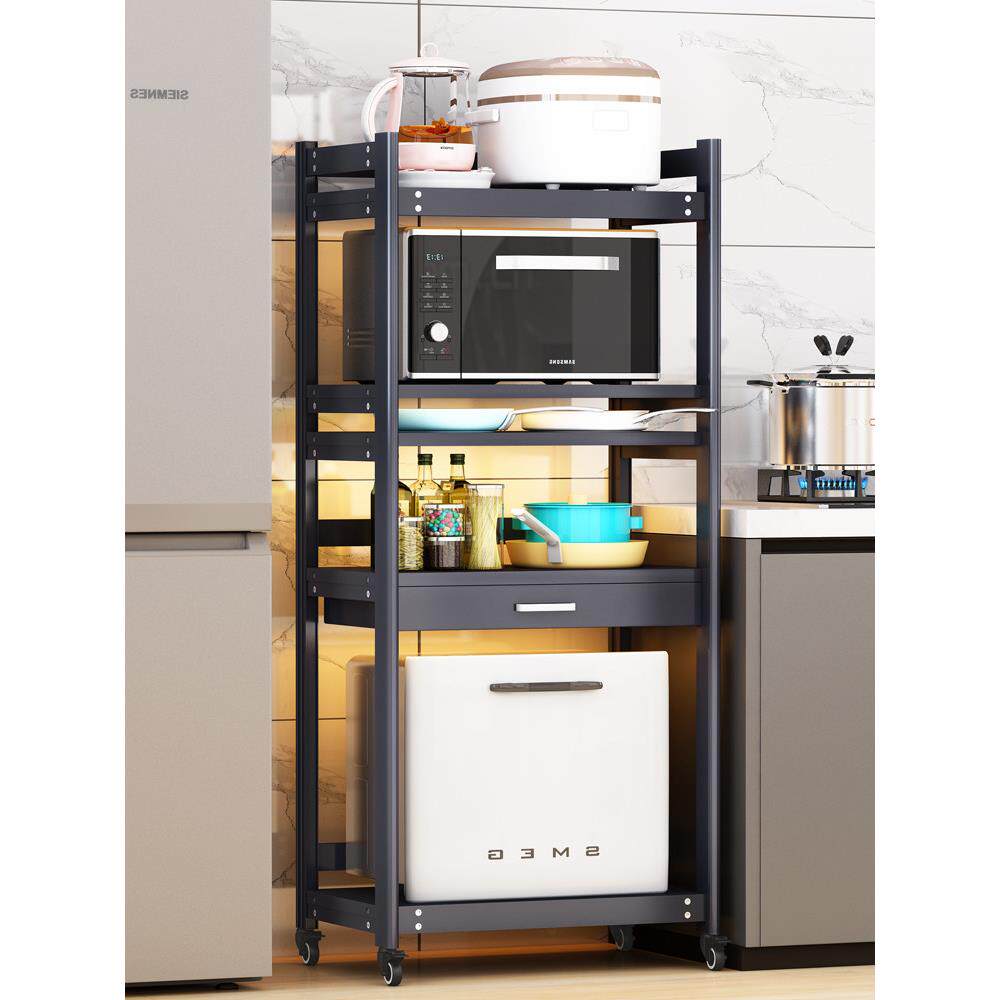 厨房置物架落地多层家用多功能微波炉大尺寸蒸烤箱电器收纳储物柜
