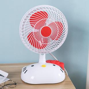小电扇 迷你风扇插电摇头卡通学生宿舍床上办公室桌面便携家用台式