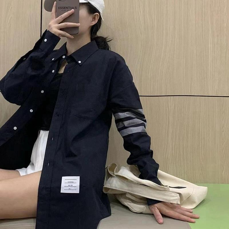 法兰绒TB衬袖子针织四道杠男女纯棉长袖衬衣学院风外套THGWBRGMEN