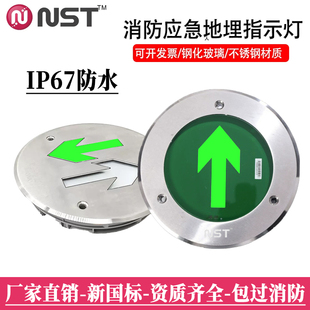 NST拿斯特消防地标灯A型集控防水地埋灯通道导向出口灯应急地埋灯