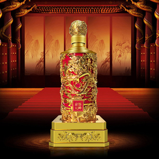 京都礼盒白酒京都元帅清香型纯粮送礼酒52度880ml大瓶亚克力礼盒