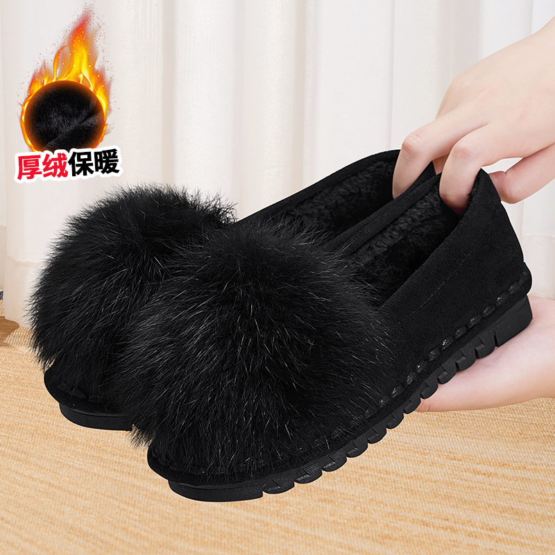 二棉鞋女加绒保暖雪地靴运动