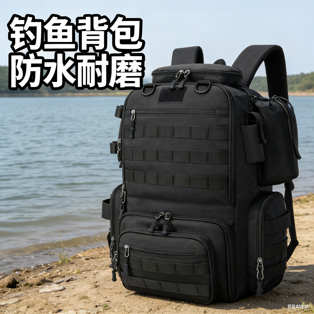 新款多功能钓鱼包耐磨户外包路亚收纳包鱼竿包鱼护包渔具包大容量