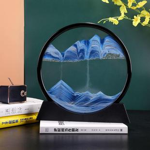 小宴好物绝美流沙画摆件高级感客厅装 饰品办公室创意解压艺术摆设