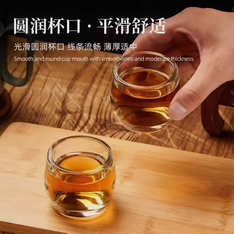 水晶扳指杯加厚玻璃杯子茶杯酒杯