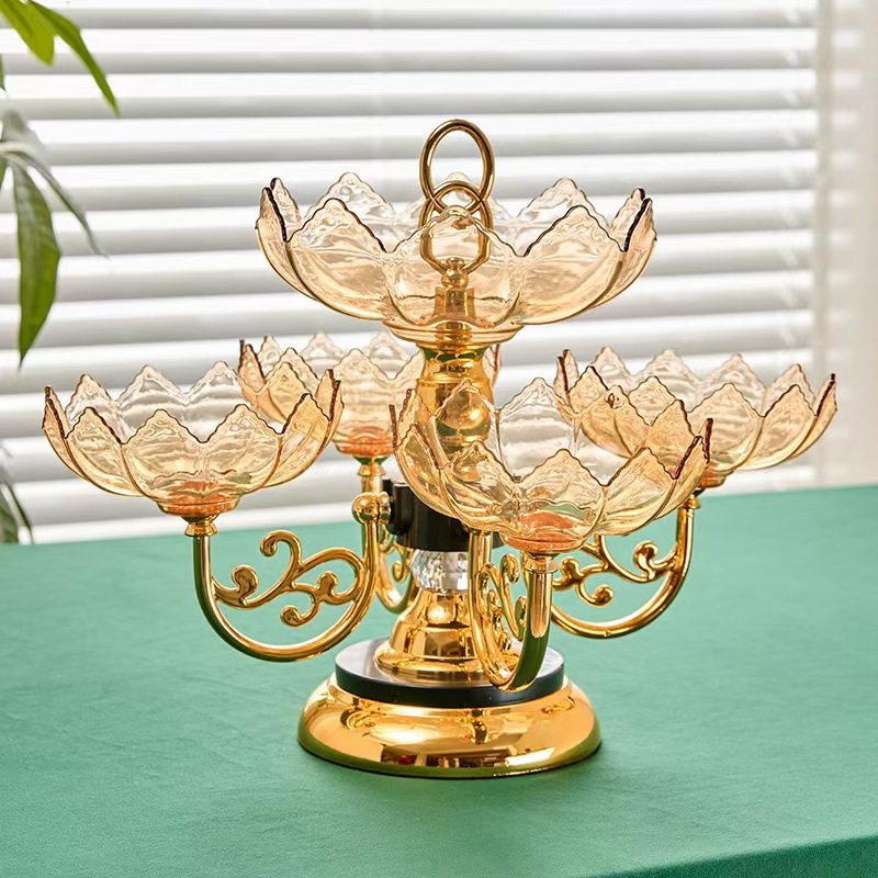 名佳怡精品果盘家用可旋转多层水果托盘客厅茶几干果糖果零食摆盘