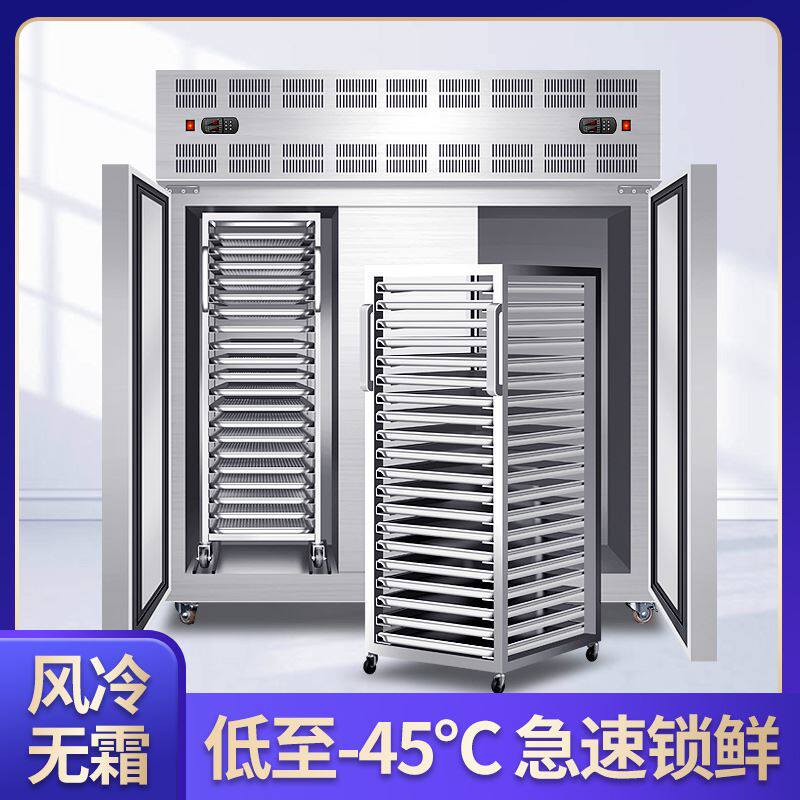 急冻水饺速冻机商用-40℃海鲜急冻柜超低温冰柜推车式包子 速冻柜