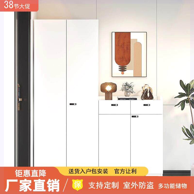 带锁鞋柜门外柜带锁鞋柜防盗密码家用门外柜楼道过道电梯口走廊储