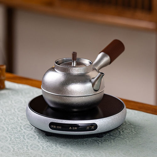 纯钛茶壶家用功夫茶具跳跳壶侧把煮茶壶器电热棒加热电陶炉保温