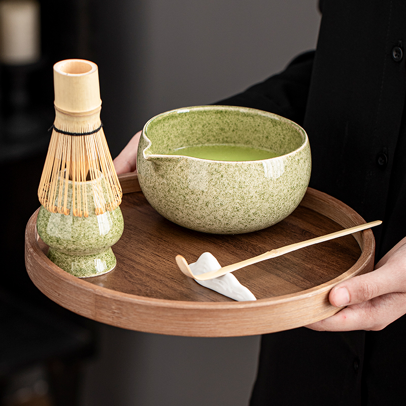 日式抹茶碗打抹茶宋代点茶工具茶碗茶杯搅拌器抹茶刷茶筅器具套装