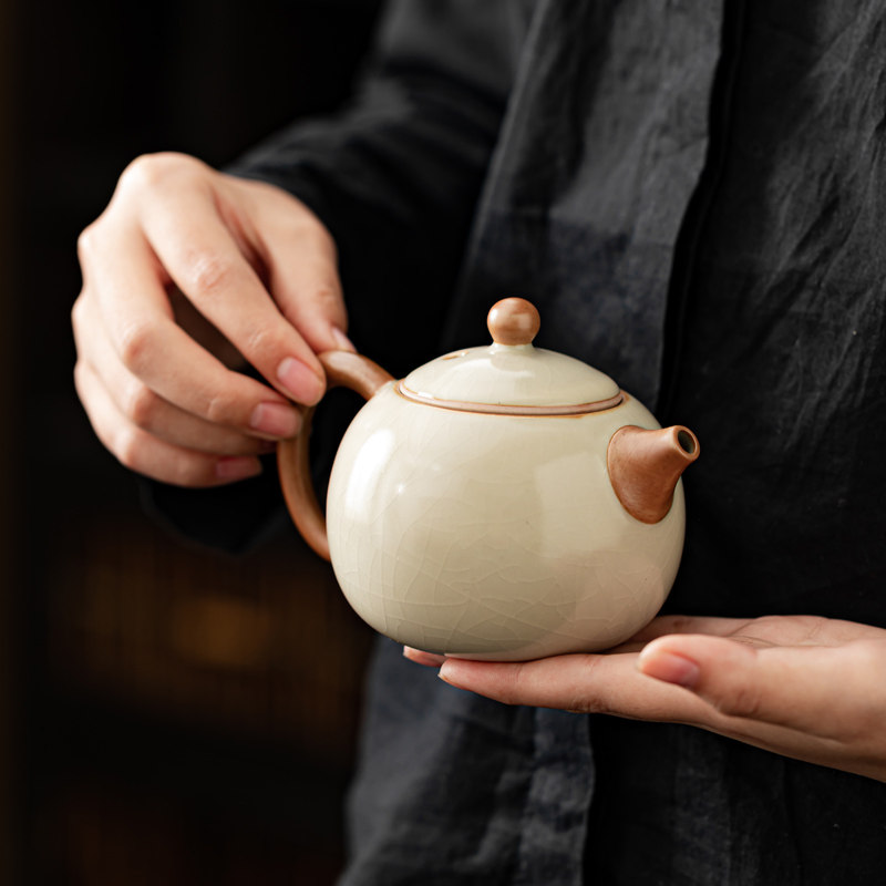 2026新款青花汝窑西施茶壶单壶泡茶家用一人用陶瓷功夫茶具急须壶