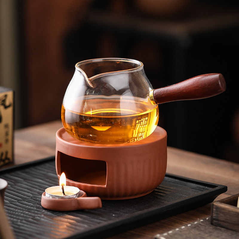 温茶炉花茶壶蜡烛煮茶炉陶瓷底座加热炉保温明火烤橘子煮茶器烛火