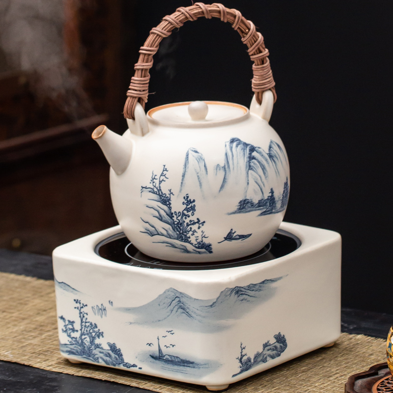 围炉煮茶煮奶茶烤奶电陶炉煮茶器具家用陶壶泡茶壶茶具套装烧水壶