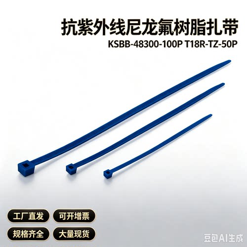 替代米思米KSBB-48300-100P抗紫外线尼龙T18R-TZ-50P氟树脂扎带