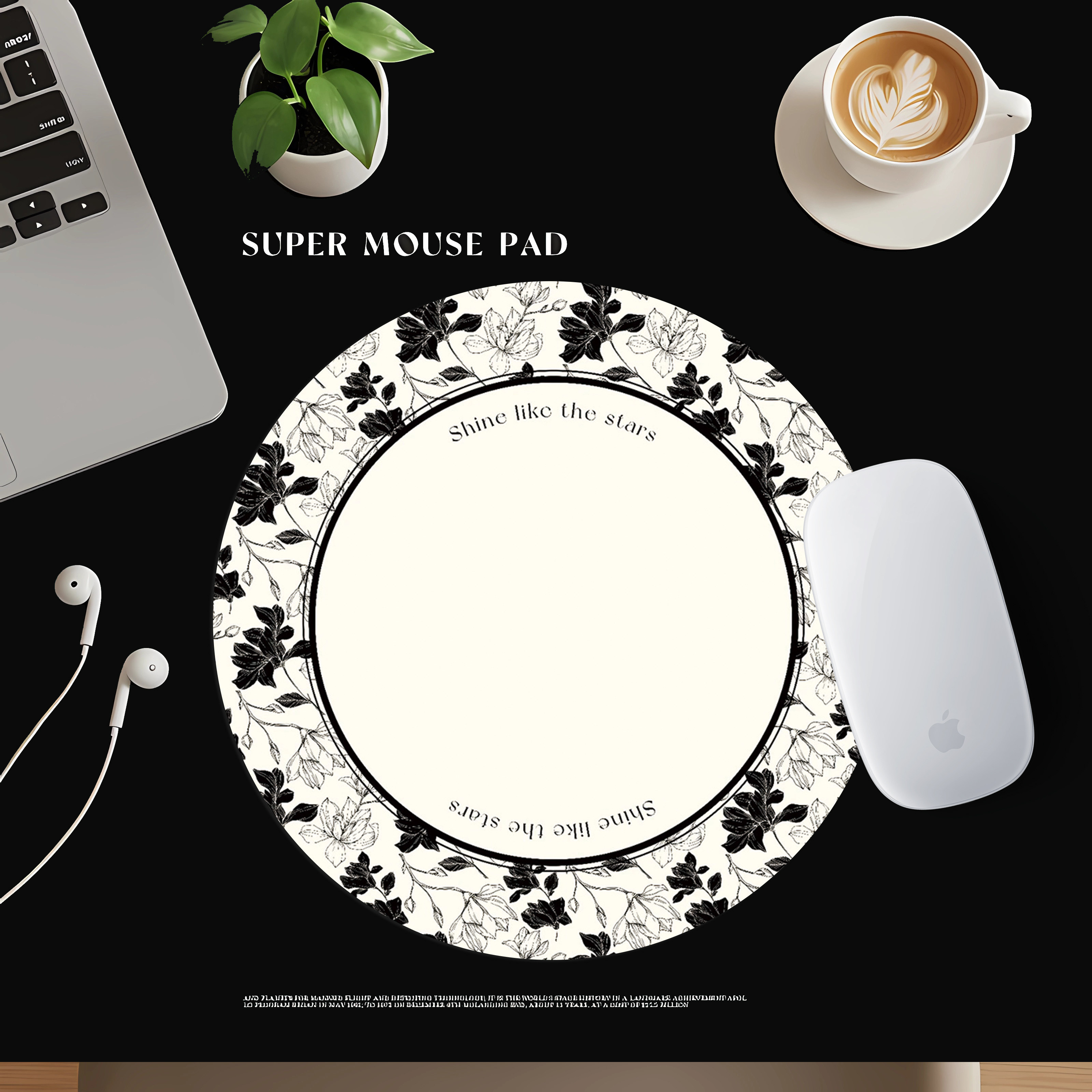 轻奢高级感印花鼠标垫小号便携女生高颜值办公笔记本加厚防滑桌垫