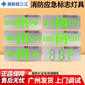 高新投三江壁挂式消防疏散指示牌SJ-BZ-ACJ-CIB-G01应急灯具新品