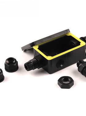 IP66防水接线盒黑色UV接线盒G100-2P/3P电源控制接线盒