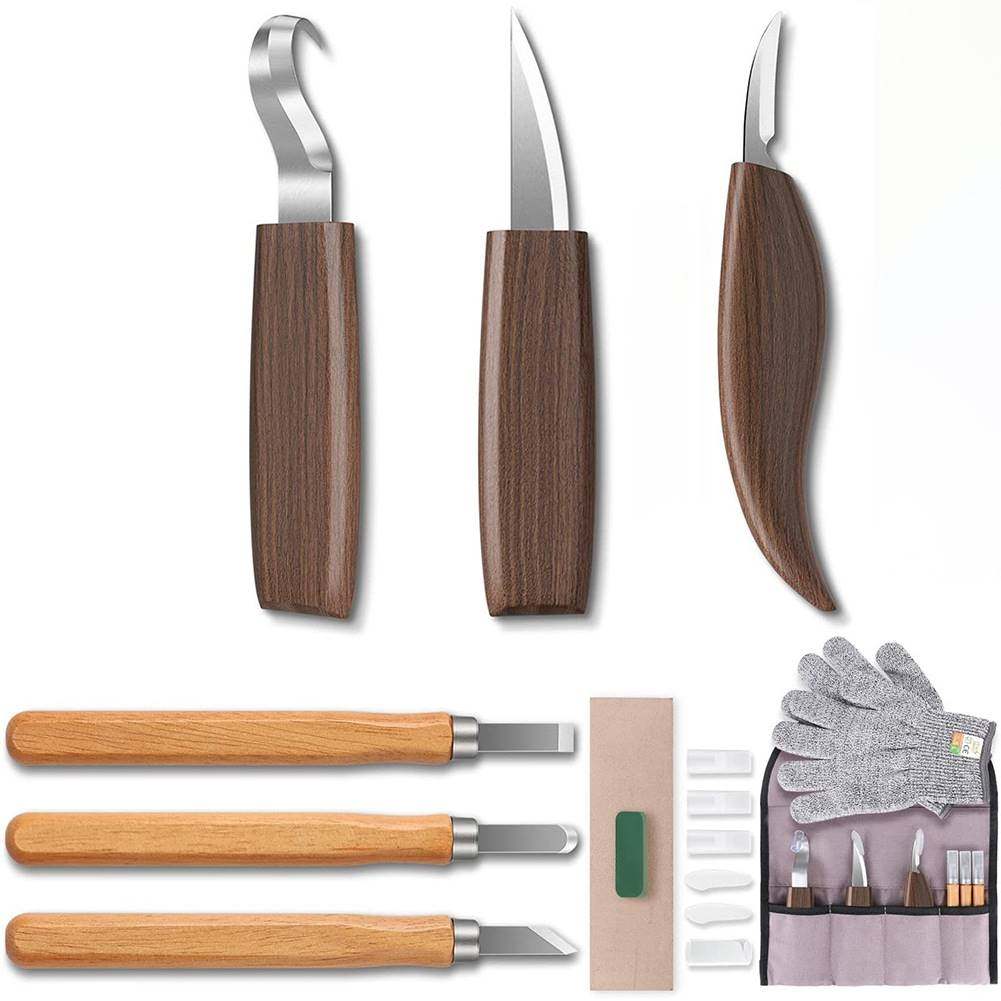 雕刻刀具手工木雕刀木四件套椴木木刻刻刀木工工具雕刀套装