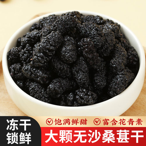 大颗粒黑桑葚干新鲜冻干500g