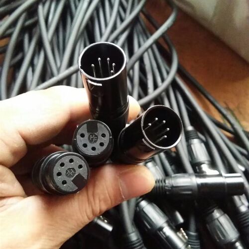 dmx512信号线三芯五芯公母卡侬线光速帕灯连接线五芯转三芯一分二