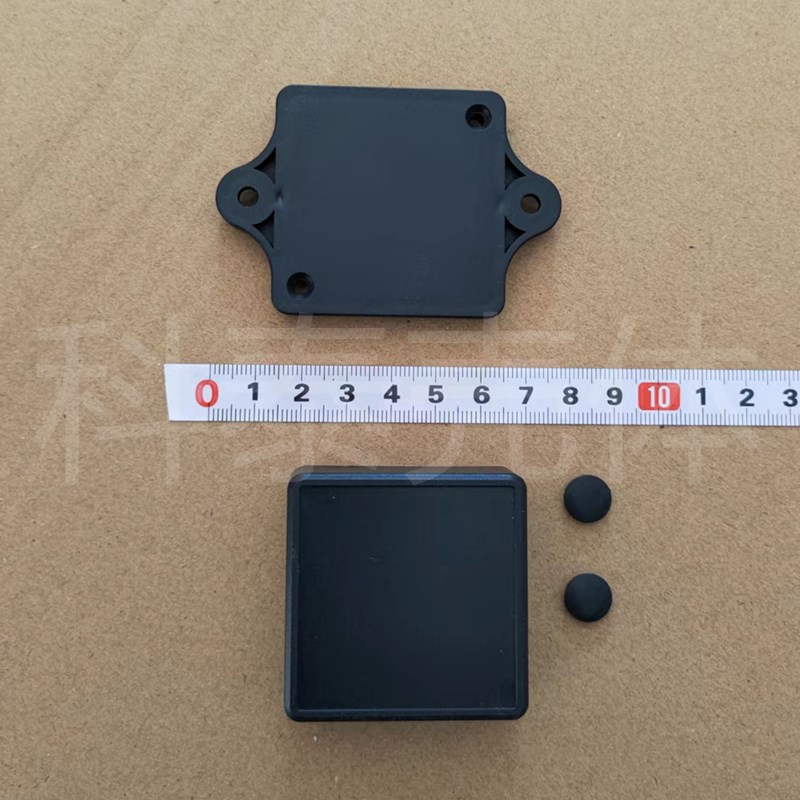 黑新料ABS塑料小外壳电源盒接线盒开关仪表盒KT-08可开孔51*51*22