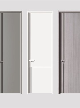 卖实木复合白黑色现代简约碳晶CPL生态无油漆无甲醛室内卧室木门