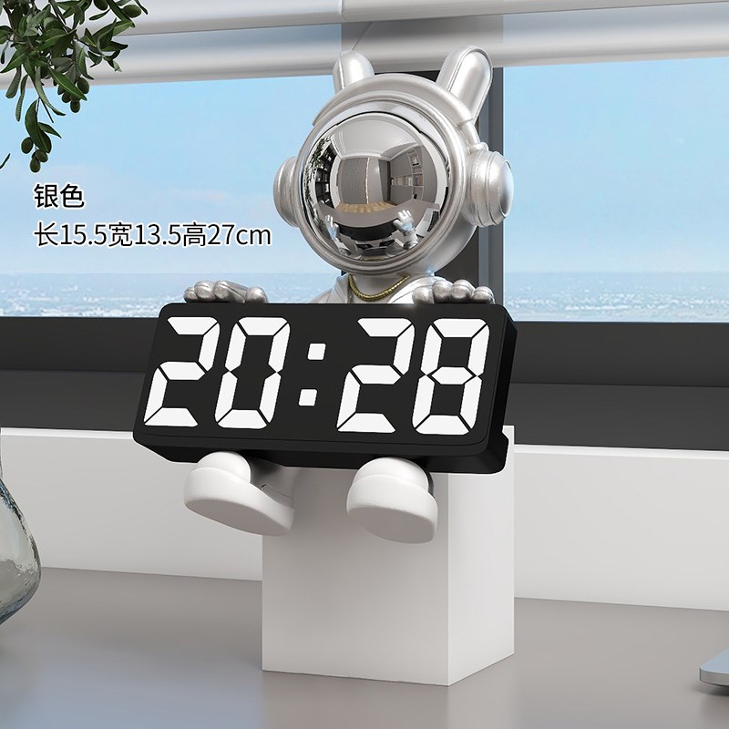 电子时钟摆件桌面小闹钟2024新款高颜值摆台式时间显示器数字钟表