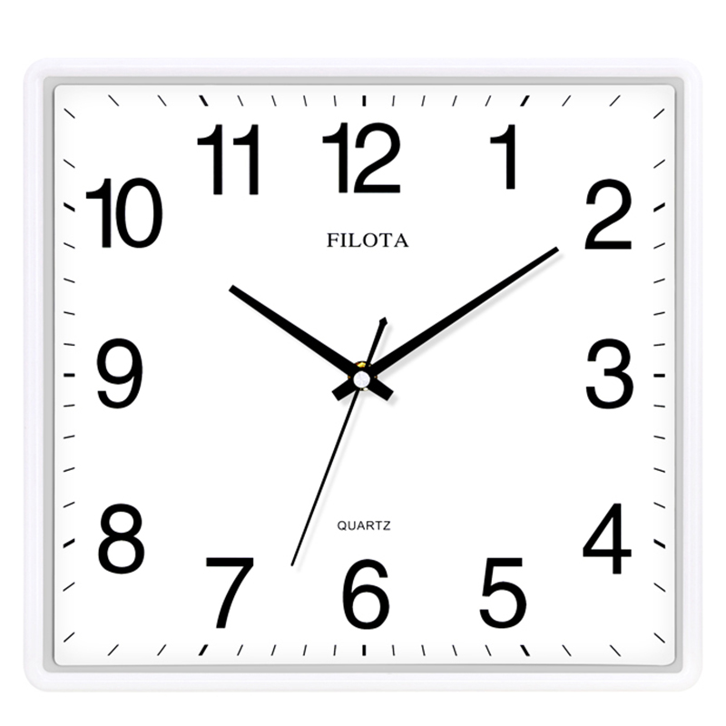 方形电子钟表挂钟客厅静音家用简约创意时尚免打孔石英钟表挂墙上