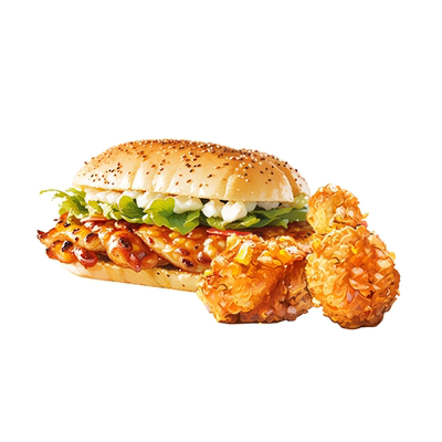 麦当劳优惠券代下 麦辣汉堡+辣翅组合汉堡小食两件套餐 门店自取