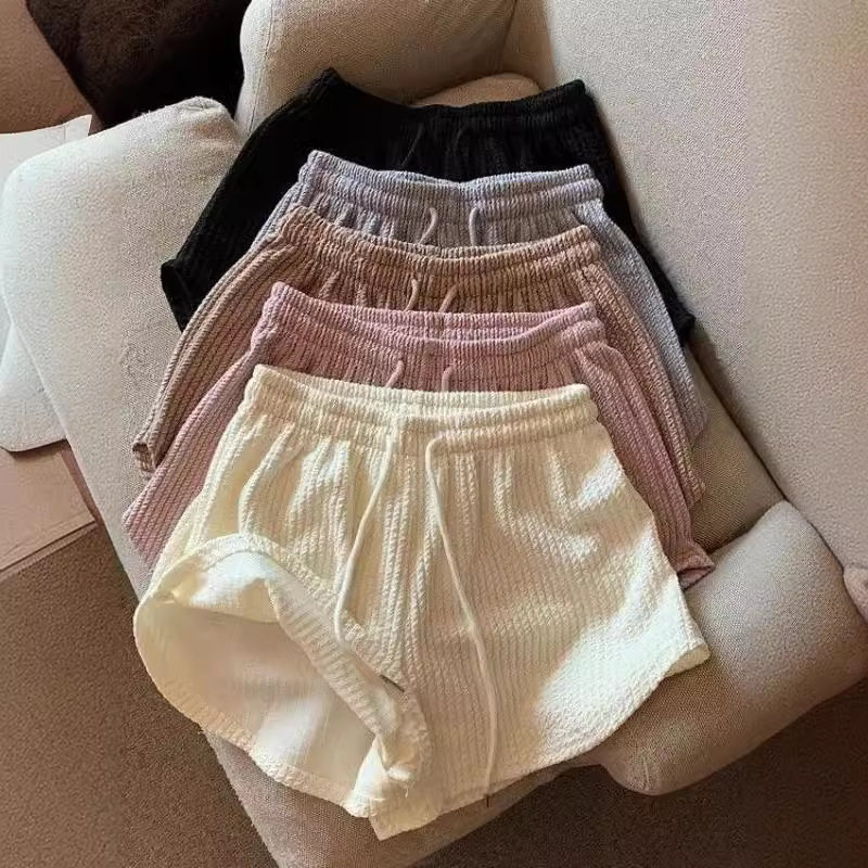 短裤女高腰a字运动热裤健身跑步短裤女夏薄款宽松休闲大码阔腿裤