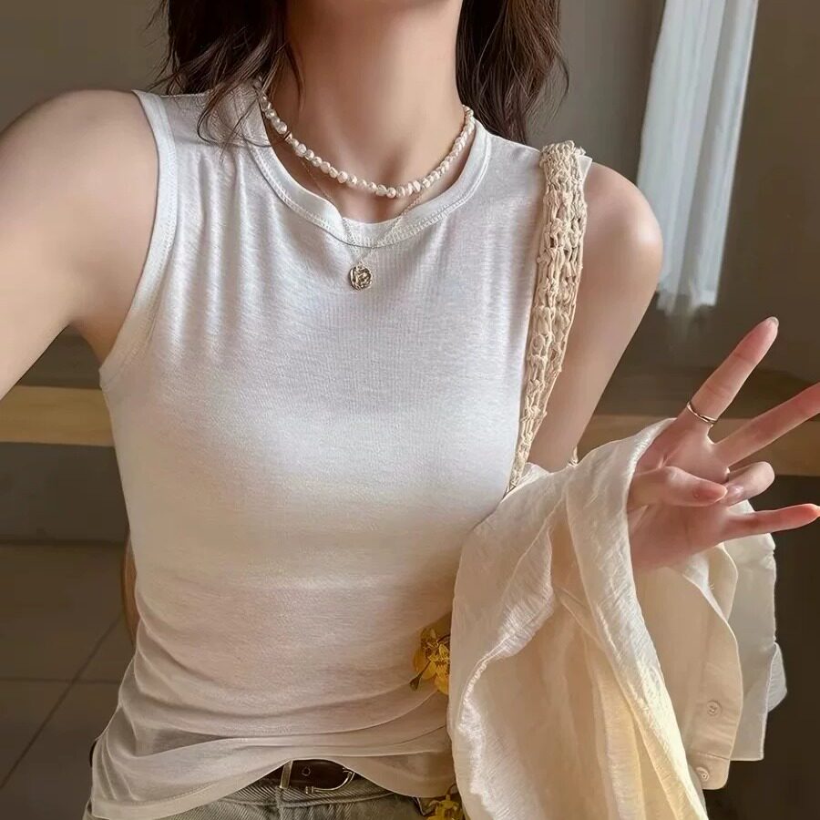 无袖上衣女内搭打底吊带小背心