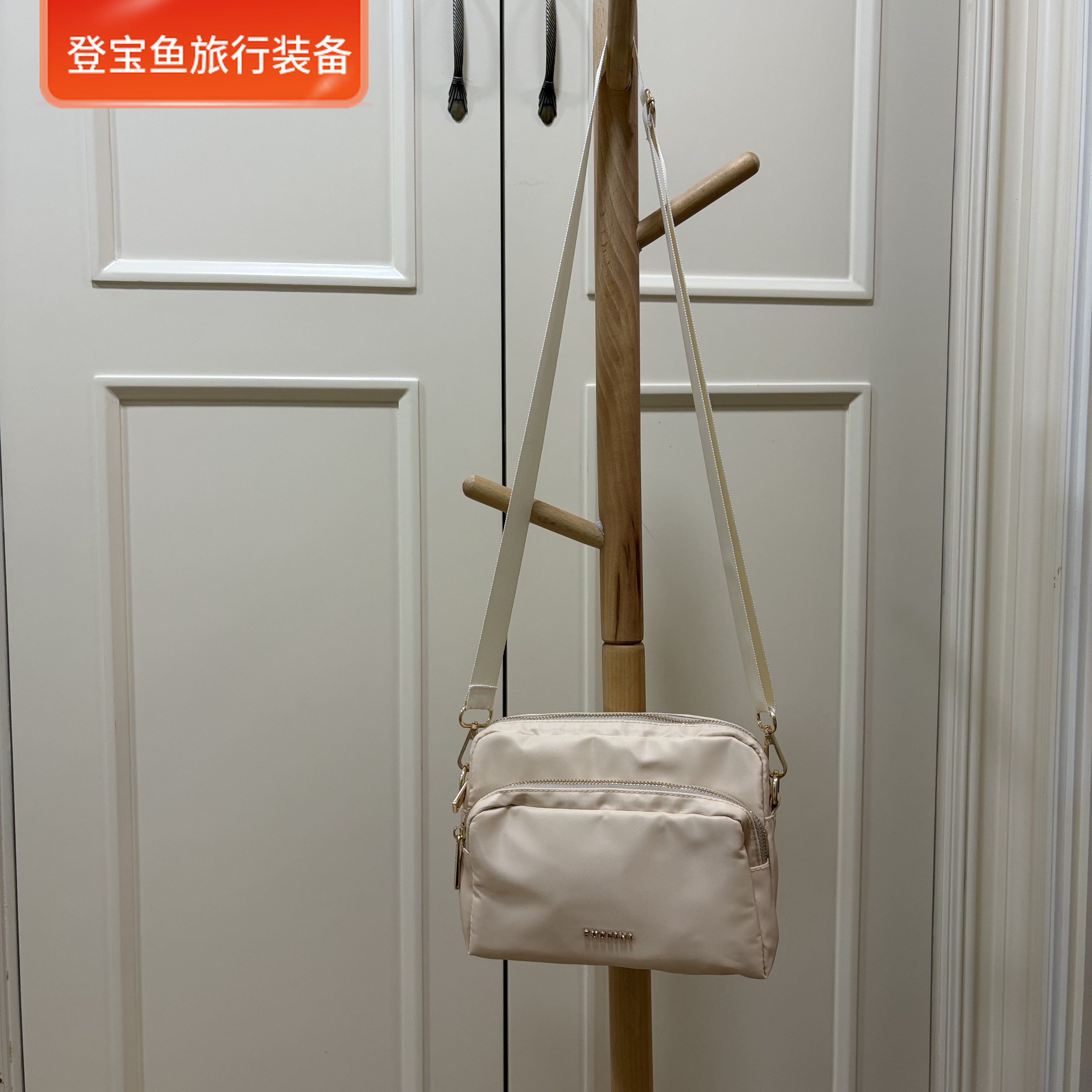 出口美国原单纯铜时尚斜挎女包尼龙防泼水单肩背包随身化妆小拎包