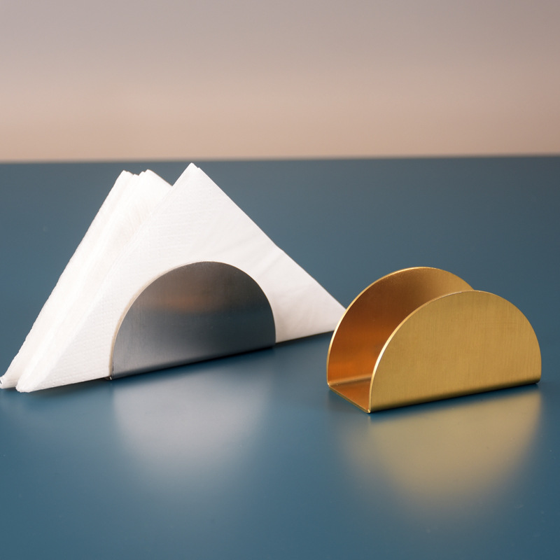 酒店餐厅不锈钢台面纸巾架创意压纸座咖啡厅餐巾座纸巾收纳架