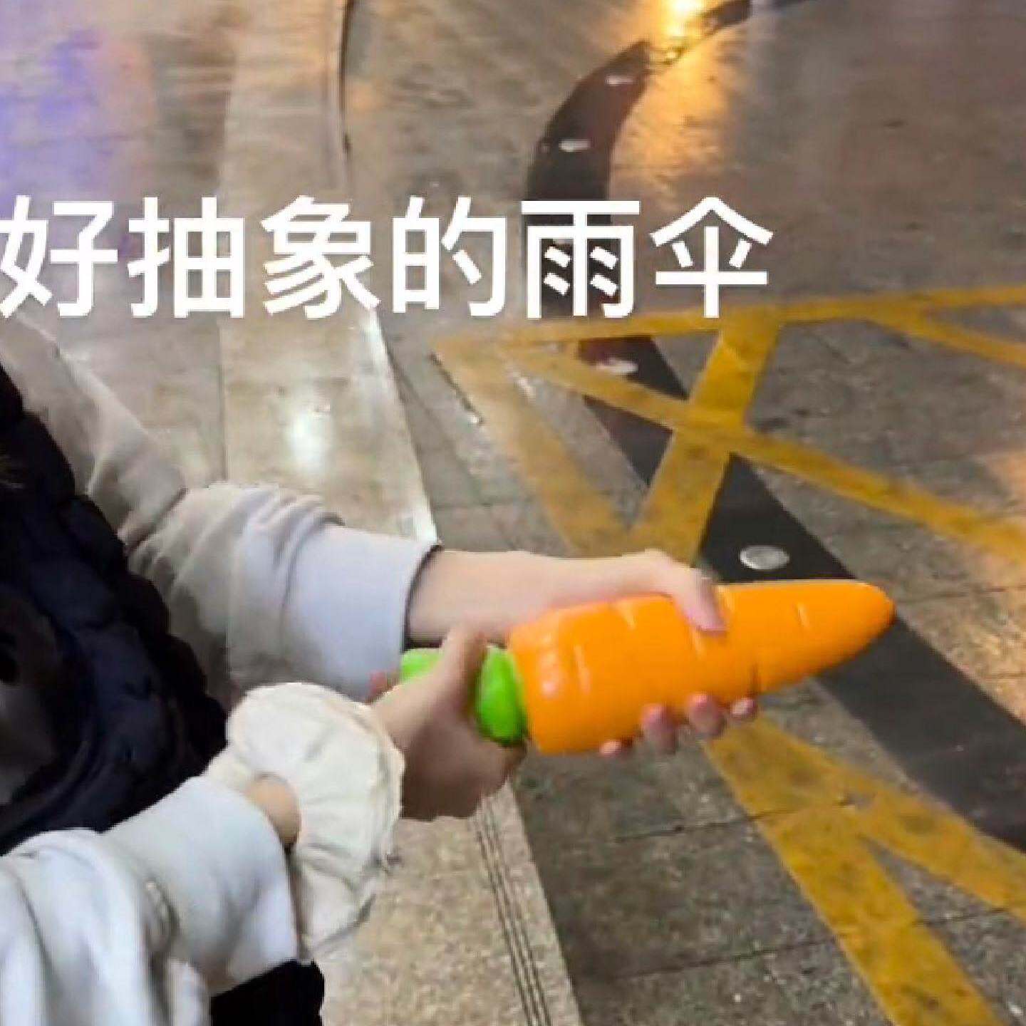 可携式搞怪雨伞奇葩胡萝