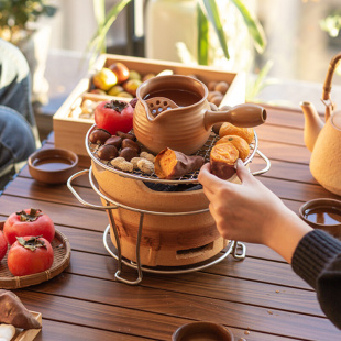 围炉煮茶一套装 备炭炉家用室内碳火烧烤茶炉户外罐煮茶器茶壶网红