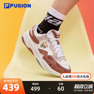 轻户外跑步鞋 FILA 2023秋季 复古潮鞋 FUSION斐乐潮牌FLASH男鞋
