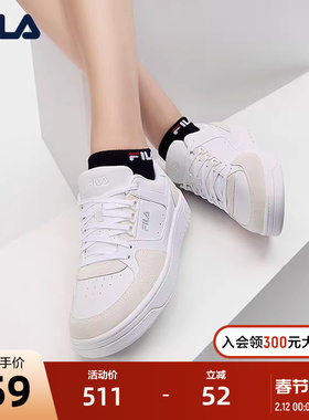 FILA 斐乐官方女鞋TARGA复古板鞋2024秋季新款时尚简约商务休闲鞋