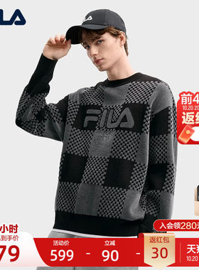 FILA斐乐情侣休闲编织衫