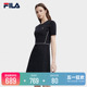 连身裙 斐乐官方女士编织连衣裙2023夏时尚 优雅简约短袖 FILA