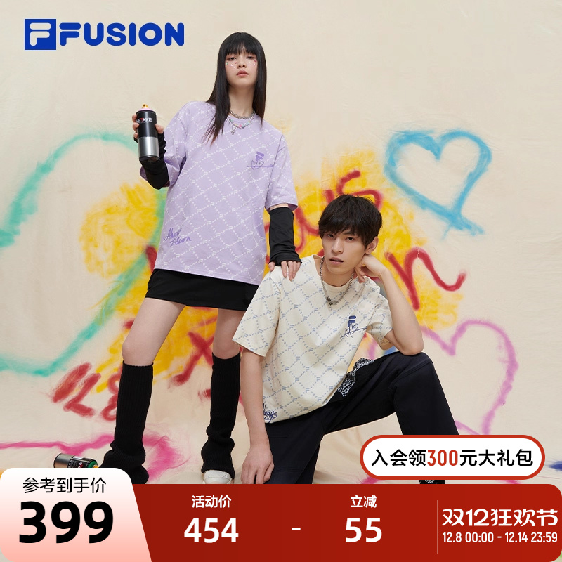 FILAFUSION斐乐中性针织短袖衫