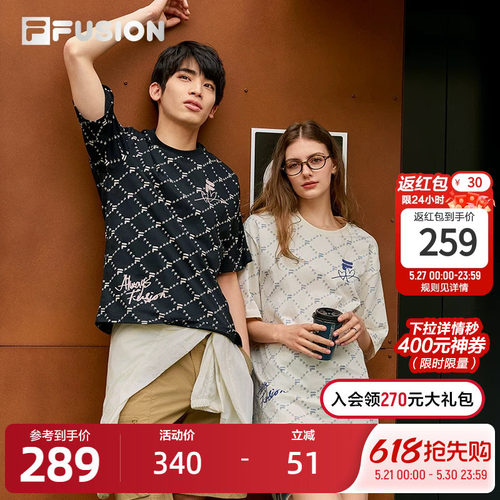 FILAFUSION斐乐短袖T情侣