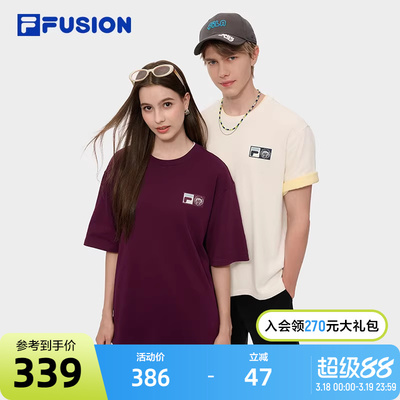 FILAFUSION斐乐潮牌情侣短袖