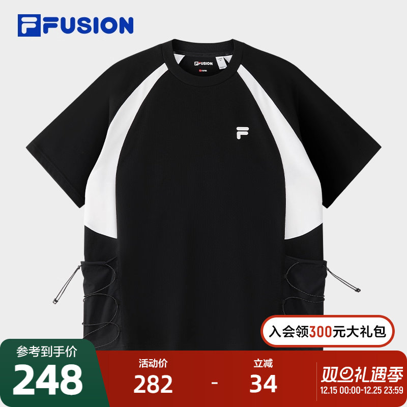 FILAFUSION斐乐男士针织短袖衫