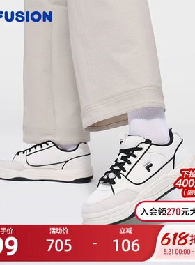 FILA FUSION斐乐潮牌BANK2板鞋女士2026新年红色小白鞋休闲鞋女鞋