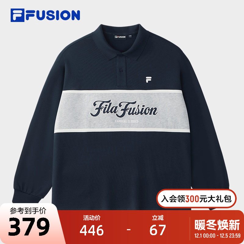 FILAFUSION斐乐中性长袖POLO衫