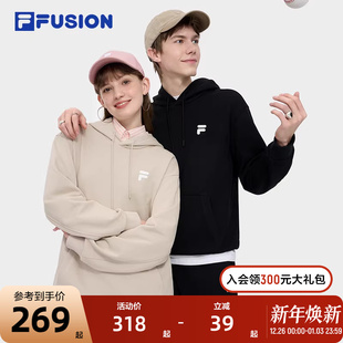 宽松休闲女上衣 连帽卫衣男2024秋新款 FILA FUSION斐乐潮牌情侣款