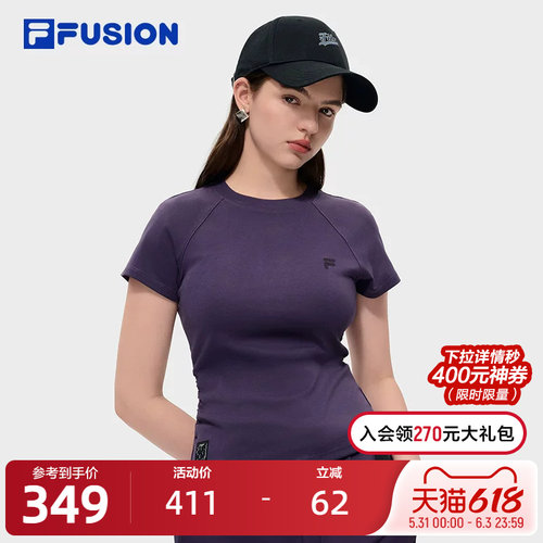 FILAFUSION斐乐女士针织短袖衫