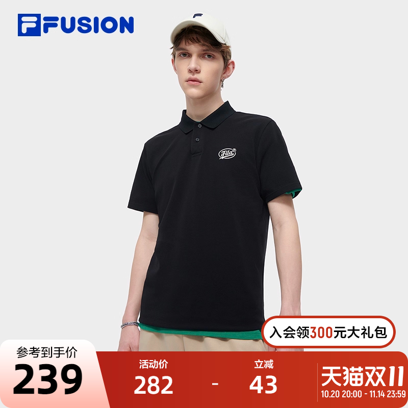 FILAFUSION斐乐男子短袖POLO