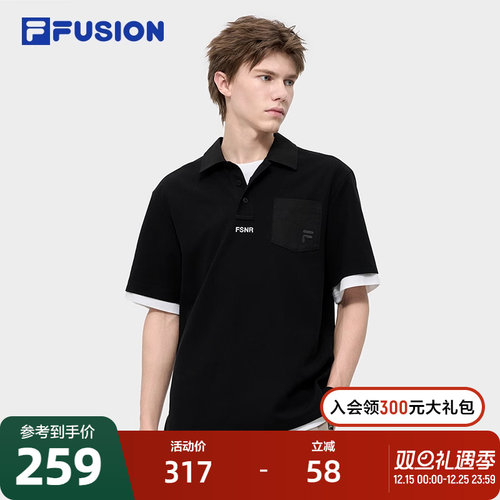 FILAFUSION斐乐男子短袖POLO